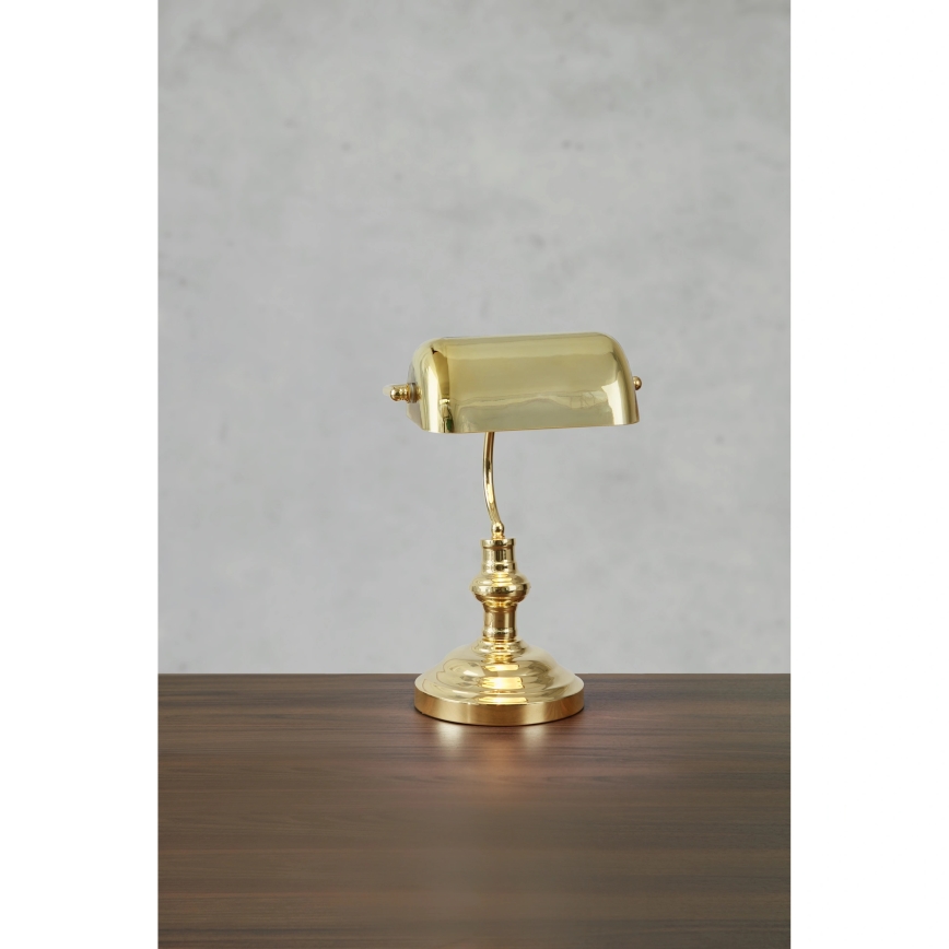 Markslöjd 108977 - Lampa stołowa BANKERS 1xE14/40W/230V złota