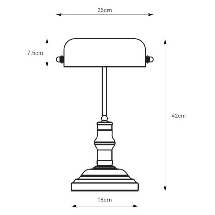 Markslöjd 108977 - Lampa stołowa BANKERS 1xE14/40W/230V złota