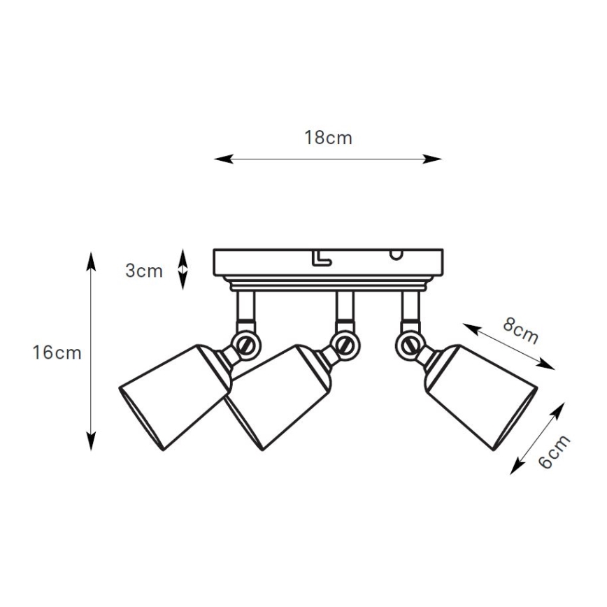 Markslöjd 108981 - Oprawa punktowa TINY 3xGU10/7W/230V, chrom błyszczący