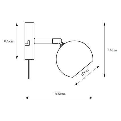 Markslöjd 108983 - Kinkiet punktowy POP 1xGU10/7W/230V szary