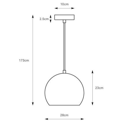 Markslöjd 108986 - Lampa wisząca na lince POP 1xE27/40W/230V śr. 28 cm szara