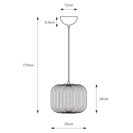 Markslöjd 109008 - Lampa wisząca na lince SOBER 1xE27/40W/230V śr. 25 cm matowy chrom