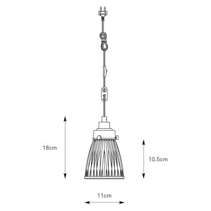 Markslöjd 109009 - Lampa wisząca na przewodzie BELLIS 1xE14/40W/230V matowy chrom