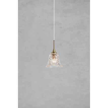 Markslöjd 109011 - Żyrandol na lince LUNA 1xE14/40W/230V mosiądz