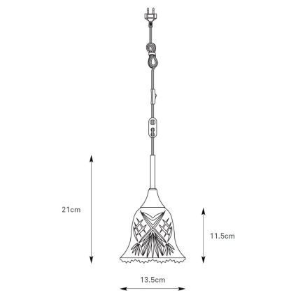 Markslöjd 109011 - Żyrandol na lince LUNA 1xE14/40W/230V mosiądz