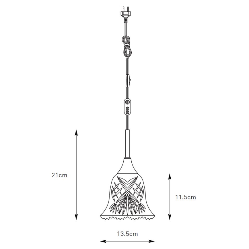 Markslöjd 109011 - Żyrandol na lince LUNA 1xE14/40W/230V mosiądz