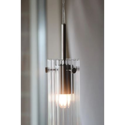Markslöjd 109013 - Lampa wisząca na lince TIBIA 1xE14/40W/230V przezroczysta/mosiądz