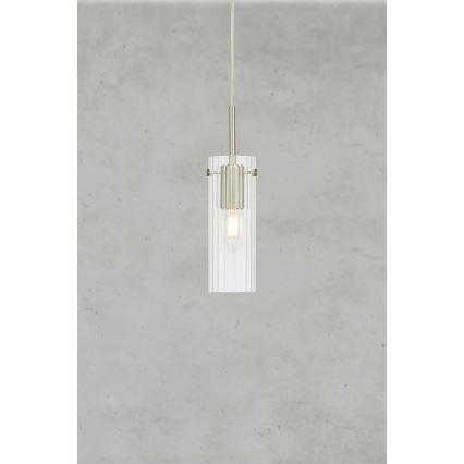 Markslöjd 109013 - Lampa wisząca na lince TIBIA 1xE14/40W/230V przezroczysta/mosiądz