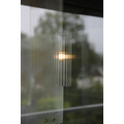 Markslöjd 109013 - Lampa wisząca na lince TIBIA 1xE14/40W/230V przezroczysta/mosiądz