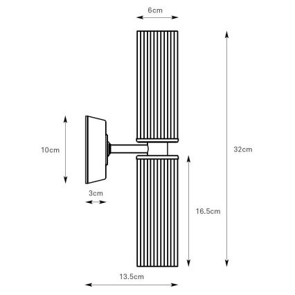 Markslöjd 109027 - Kinkiet łazienkowy RIMINI 2xG9/20W/230V IP44 chrom błyszczący