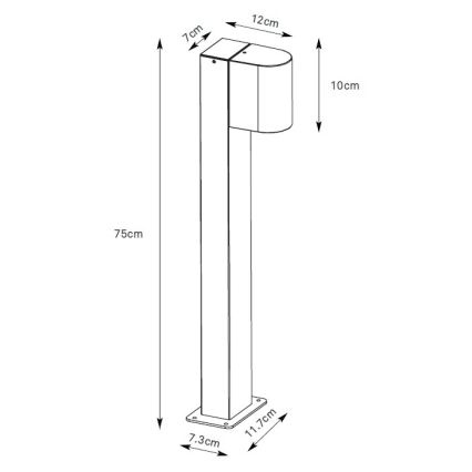 Markslöjd 109115 - ściemnialna lampa zewnętrzna LED ALOR LED/4,9W/230V IP65 srebrna