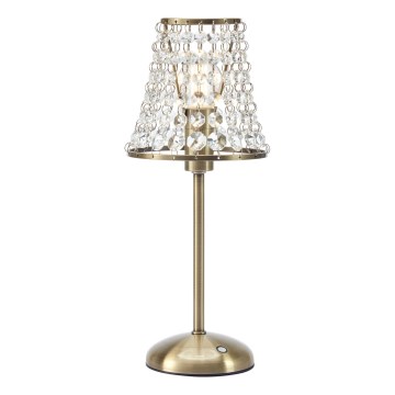 Markslöjd 109125 - LED ściemnialna, ładowalna, dotykowa lampa stołowa LIORA 1xE14/2W/2000 mAh mosiądz