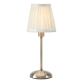 Markslöjd 109126 - Lampa stołowa LED ANNO, ściemnialna, ładowalna, dotykowa, 1xE14/2W/2000 mAh, biała/mosiądz