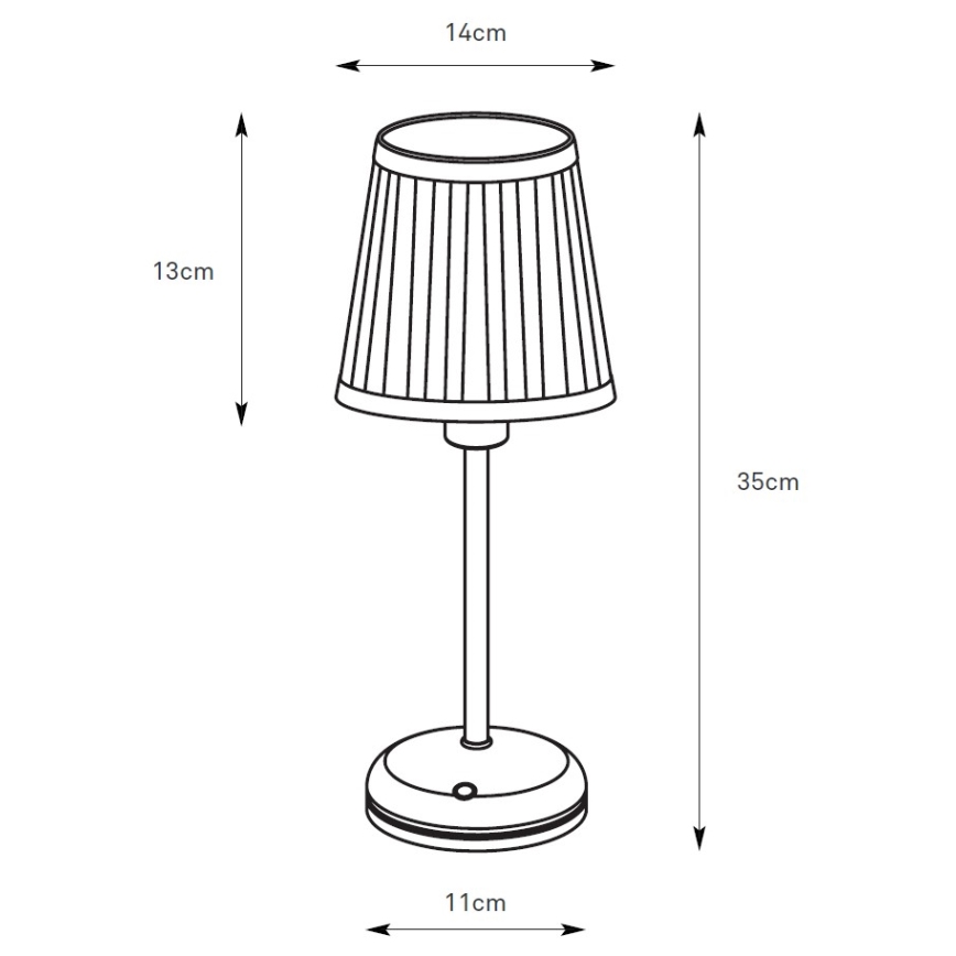 Markslöjd 109126 - Lampa stołowa LED ANNO, ściemnialna, ładowalna, dotykowa, 1xE14/2W/2000 mAh, biała/mosiądz