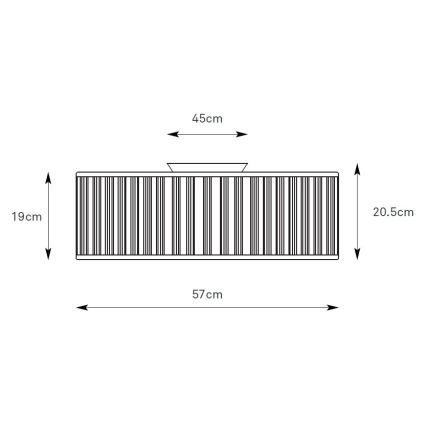 Markslöjd 109133 - Lampa sufitowa LUX 3xE27/60W/230V Ø 57 cm, lniana