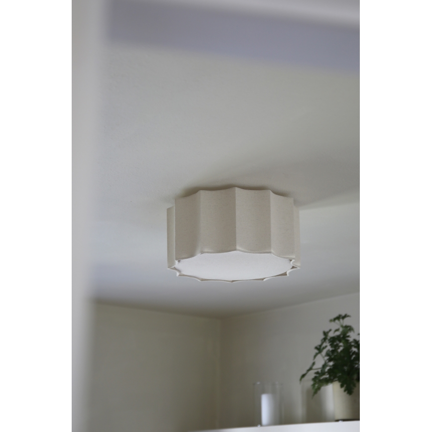 Markslöjd 109134 - Lampa sufitowa OLEA 2xE27/11W/230V Ø 35 cm, lniana