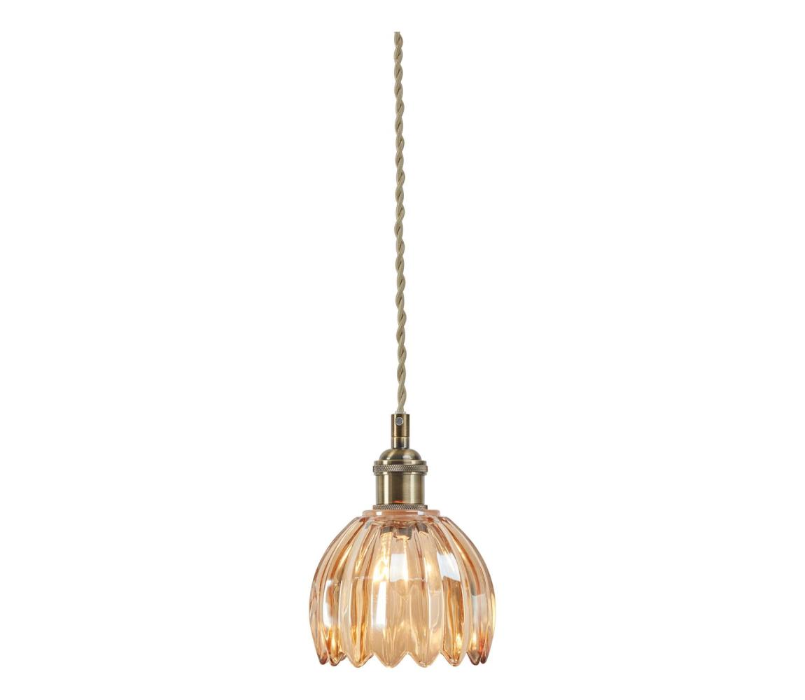 Markslöjd 109137 - Żyrandol na lince GOTA 1xE14/40W/230V dymny beż/mosiądz