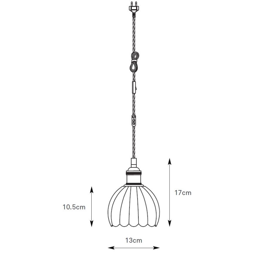 Markslöjd 109137 - Lampa wisząca na przewodzie GOTA 1xE14/40W/230V średnica 13 cm dymiony beż/mosiądz