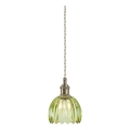 Markslöjd 109138 - Lampa wisząca na przewodzie GOTA 1xE14/40W/230V śr. 13 cm dymna zieleń/mosiądz
