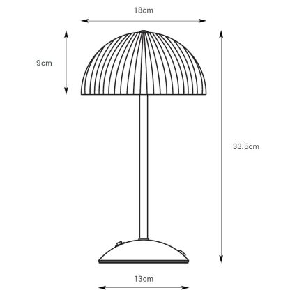 Markslöjd 109139 - Lampa stołowa ZIN 2xG9/20W/230V szara
