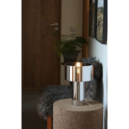 Markslöjd 109144 - Lampa stołowa CORIN 1xE27/60W/230V chrom błyszczący