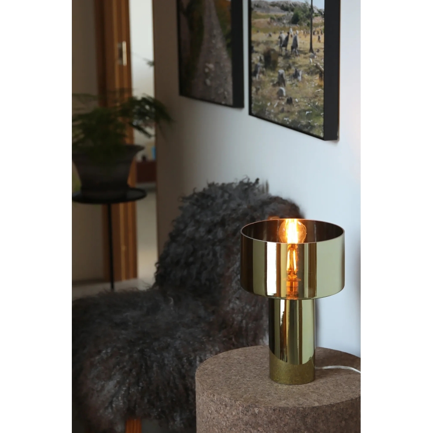 Markslöjd 109145 - Lampa stołowa CORIN 1xE27/60W/230V złota
