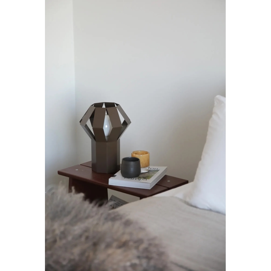 Markslöjd 109148 - Lampa stołowa OCTA 1xE27/60W/230V brązowa