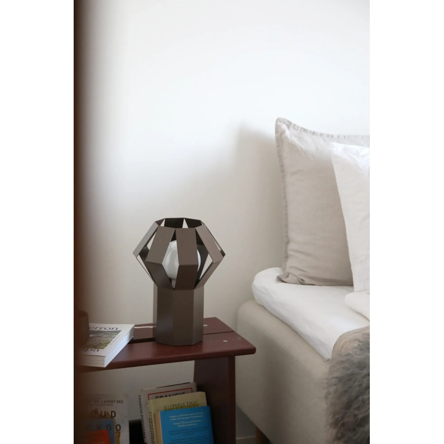 Markslöjd 109148 - Lampa stołowa OCTA 1xE27/60W/230V brązowa