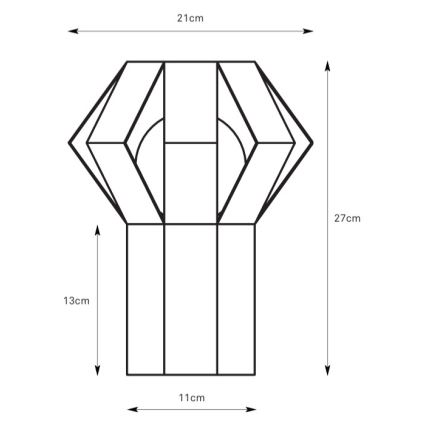 Markslöjd 109148 - Lampa stołowa OCTA 1xE27/60W/230V brązowa