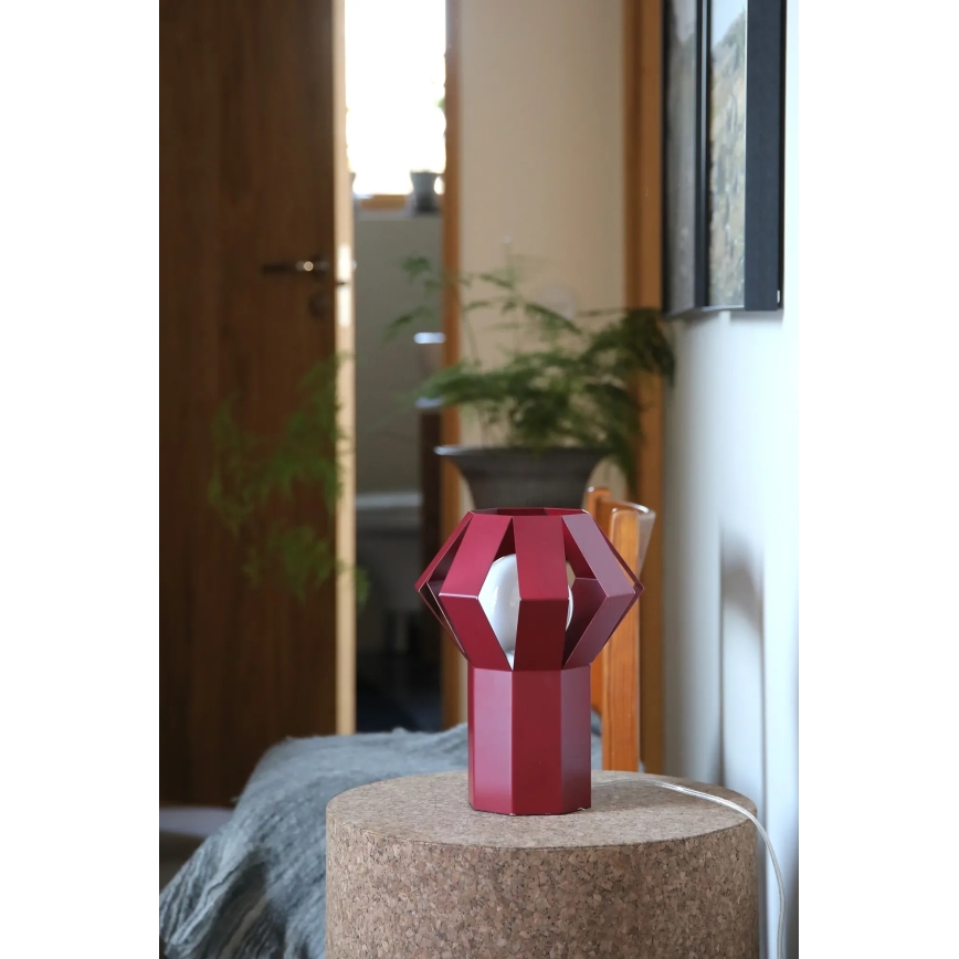 Markslöjd 109150 - Lampa stołowa OCTA 1xE27/60W/230V bordowa