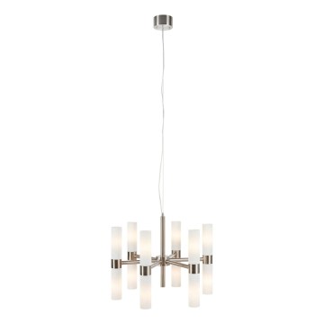 Markslöjd 109154 - Żyrandol na linkach ELARA 12xE14/40W/230V śr. 60 cm matowy chrom