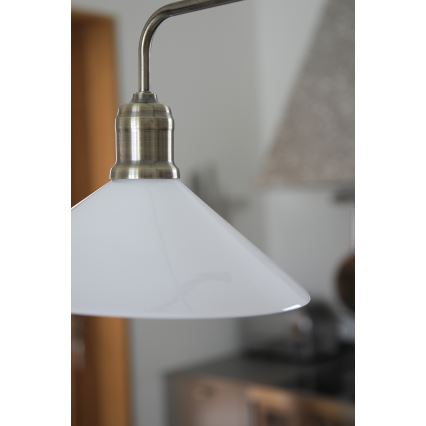 Markslöjd 109160 - Lampa wisząca na pręcie VELA 2xE27/60W/230V biała/mosiądz