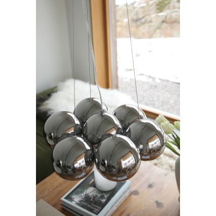 Markslöjd 109167 - Żyrandol na linkach CUPOLO 7xE14/40W/230V chrom błyszczący