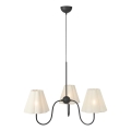 Markslöjd 109172 - Lampa wisząca na lince VEYA 3xE14/40W/230V śr. 90 cm len/czarny