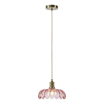 Markslöjd 109178 - Lampa wisząca na przewodzie KURAGE 1xE27/40W/230V mosiądz/przydymiony róż
