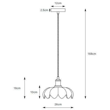 Markslöjd 109178 - Lampa wisząca na przewodzie KURAGE 1xE27/40W/230V mosiądz/przydymiony róż
