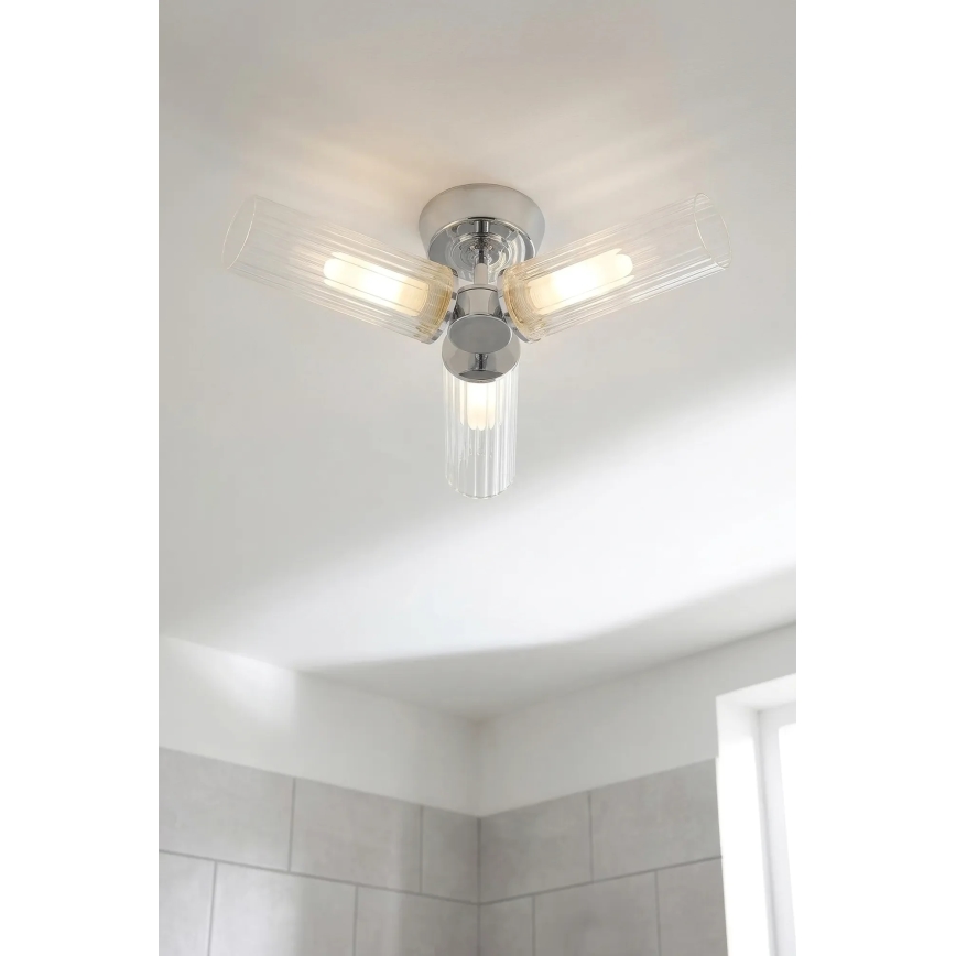 Markslöjd 109237 - Przysufitowy plafon łazienkowy RIMINI 3xG9/20W/230V IP44 błyszczący chrom