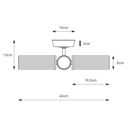 Markslöjd 109237 - Przysufitowy plafon łazienkowy RIMINI 3xG9/20W/230V IP44 błyszczący chrom