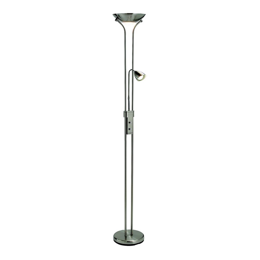 Markslöjd 111241 - Lampa podłogowa ściemnialna DETROIT 1xR7s/230W/230V + 1xGU10/35W chrom błyszczący
