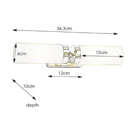 Markslöjd 234844, 450712 - Kinkiet łazienkowy STELLA 2xE14/40W/230V IP44