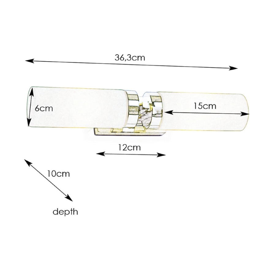 Markslöjd 234844, 450712 - Kinkiet łazienkowy STELLA 2xE14/40W/230V IP44