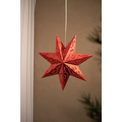 Markslöjd 700122 - Dekoracja bożonarodzeniowa SATURNUS 1xE14/25W/230V śr. 45 cm czerwona