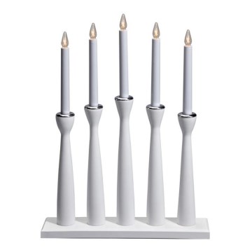 Markslöjd 702229 - Świecznik świąteczny MASESKÄR 5xE10/3W/230V biały