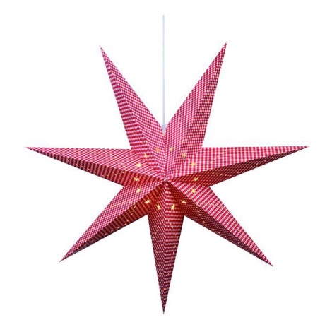 Markslöjd 702785 - Świąteczna dekoracja GULLI 1xE14/25W/230V gwiazda 75 cm czerwona