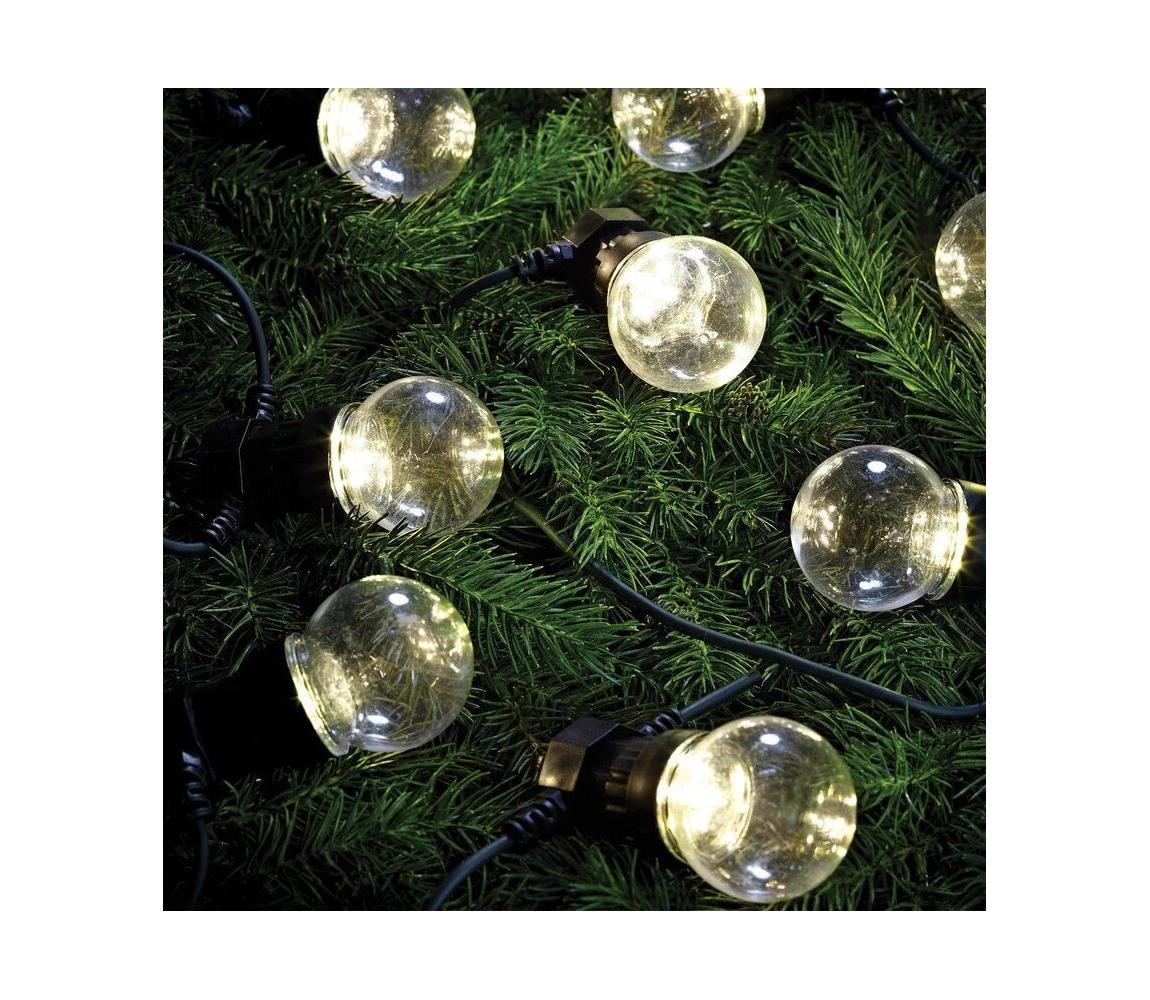 Markslöjd 703181 - LED Bożonarodzeniowy łańcuch zewnętrzny DAKKE 10xLED 7,5m IP44 ciepła biel