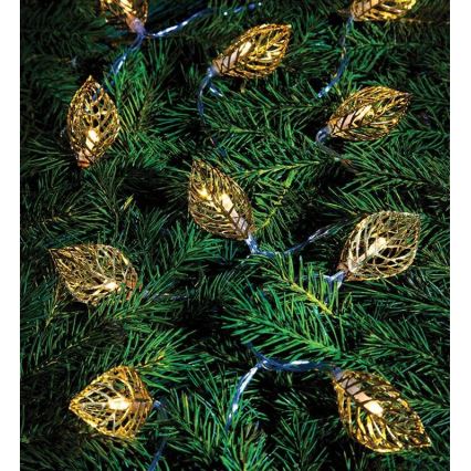 Markslöjd 703859 - LED Łańcuch dekoracyjny LEAF LED/3xAA 1,85m ciepła biel