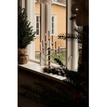 Markslöjd 704415 - Świąteczny świecznik GYLLING 7xE10/3W/230V złoty