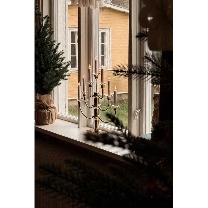 Markslöjd 704415 - Świąteczny świecznik GYLLING 7xE10/3W/230V złoty