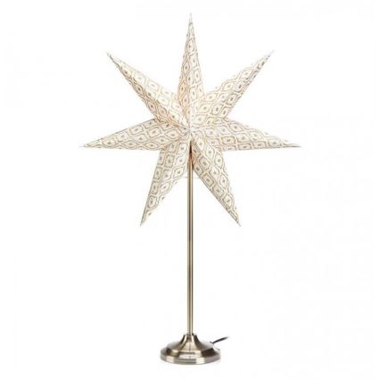 Markslöjd 705310 - Świąteczna dekoracja BAROQUE 1xE14/25W/230V 65 cm biały/matowy chrom