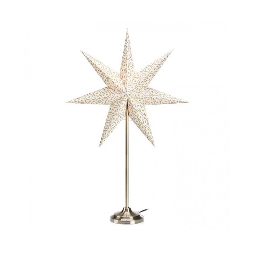 Markslöjd 705310 - Świąteczna dekoracja BAROQUE 1xE14/25W/230V 65 cm biały/matowy chrom